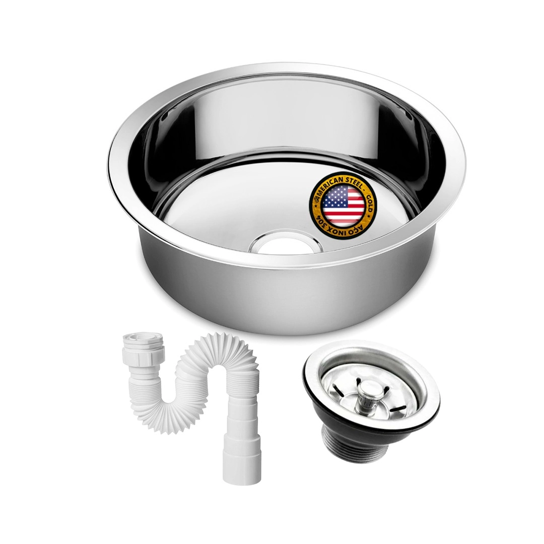 Cuba Redonda Aço Inox 430 American Steel Polida Diametro 300 X 150 Mm