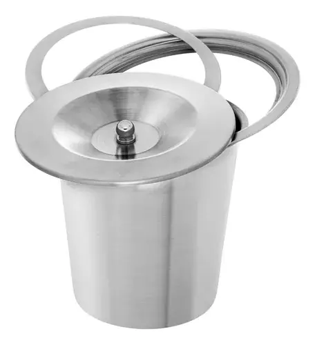 Cesto Lixeira Pia Cozinha Embutir 3 L Inox 304 Não Enferruja
