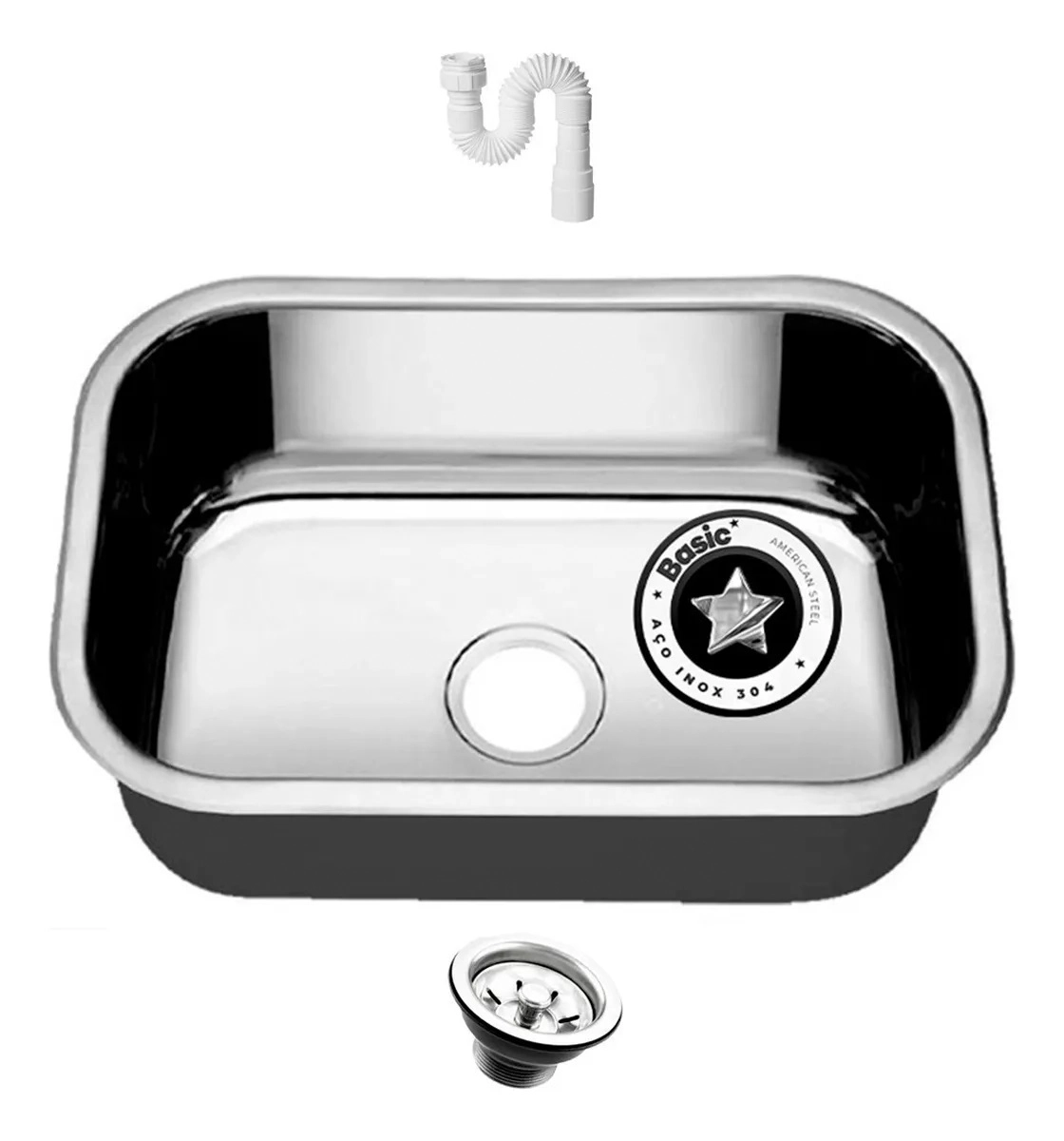 Cuba Pia Numero 1 Cozinha Inox 304 As 47x30x14 Basic