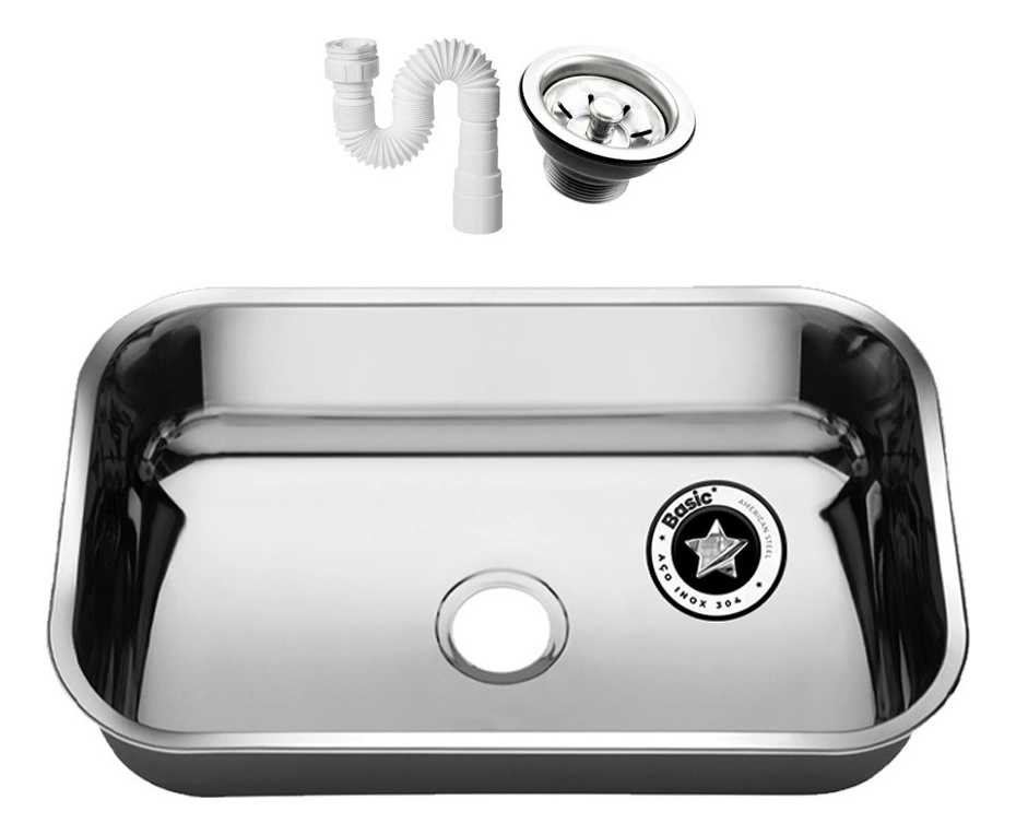 Cuba Cozinha Aço Inox American Steel 304 56x34x14 Numero 2