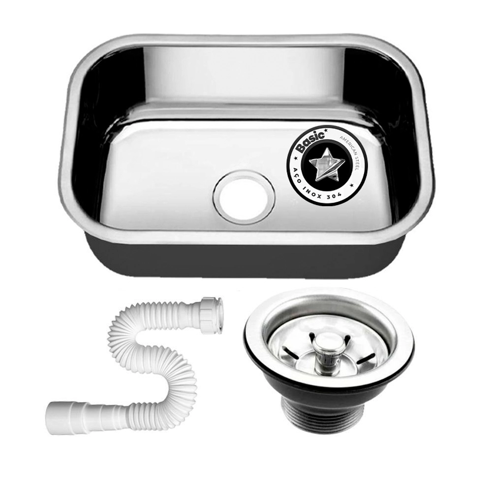 Cuba Pia Numero 1 Cozinha Inox 304 As 47x30x14 Funda