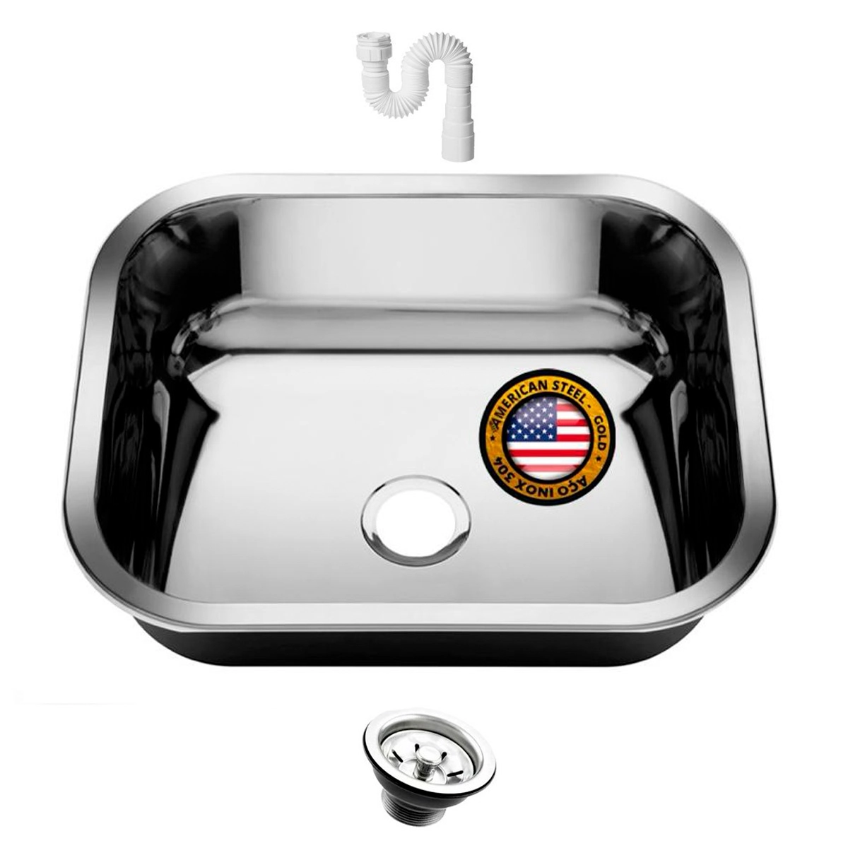 Cuba American Steel Industrial Grande 50x40x25 35 L Inox 304