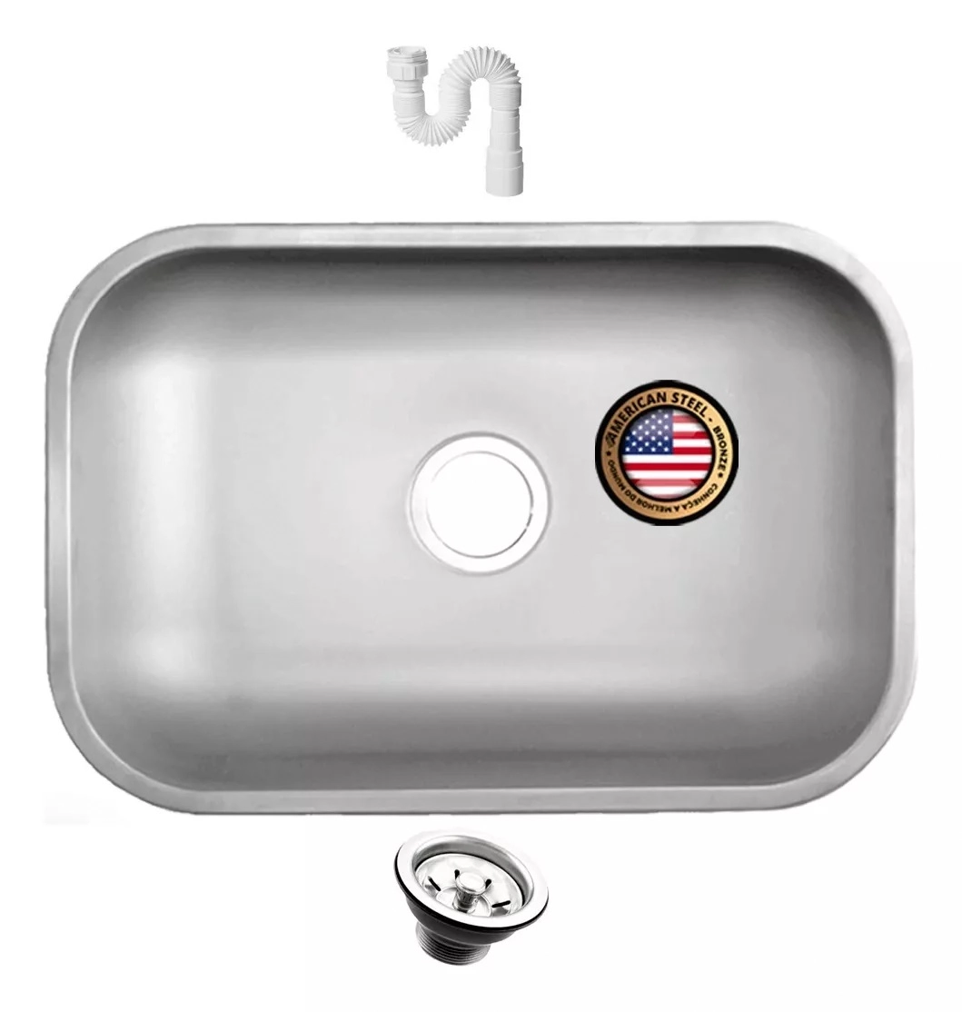 Cuba Pia Numero 2 Cozinha Inox American Steel 56x34x14 Fosco