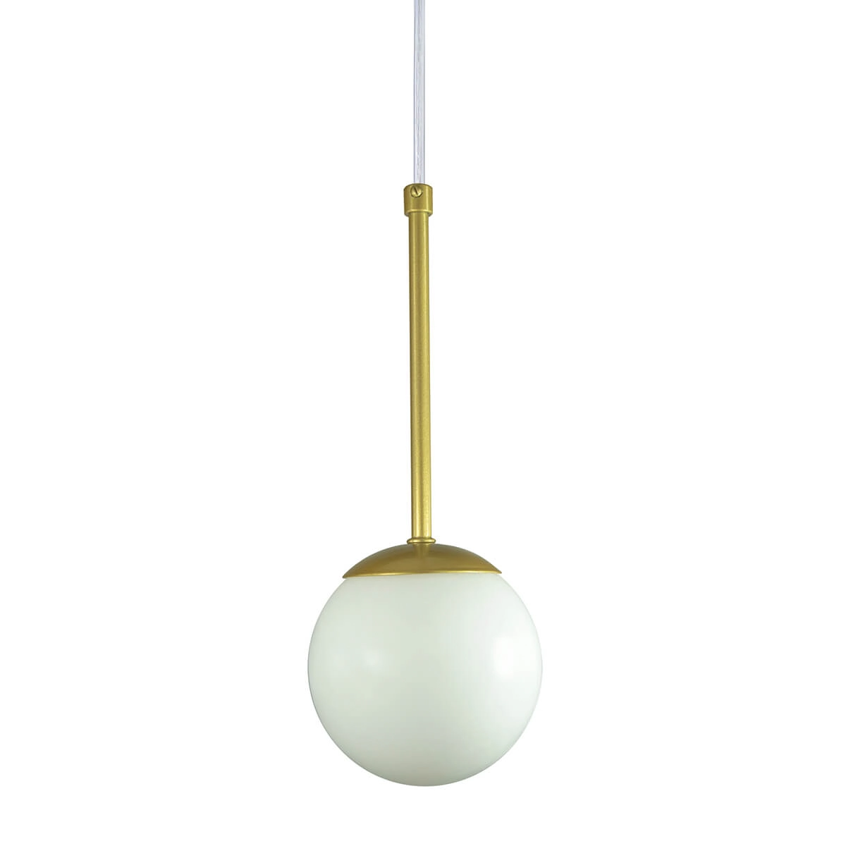 Pendente Globo Esfera De Vidro 12cm - Ouro - Vidro Branco