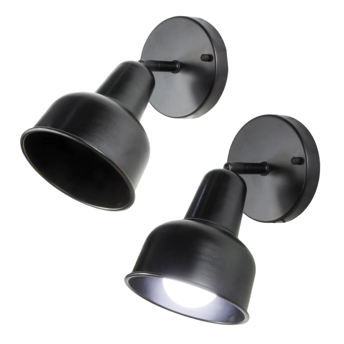 Kit Com 2 Arandelas City - Articulada 90º - Preta
