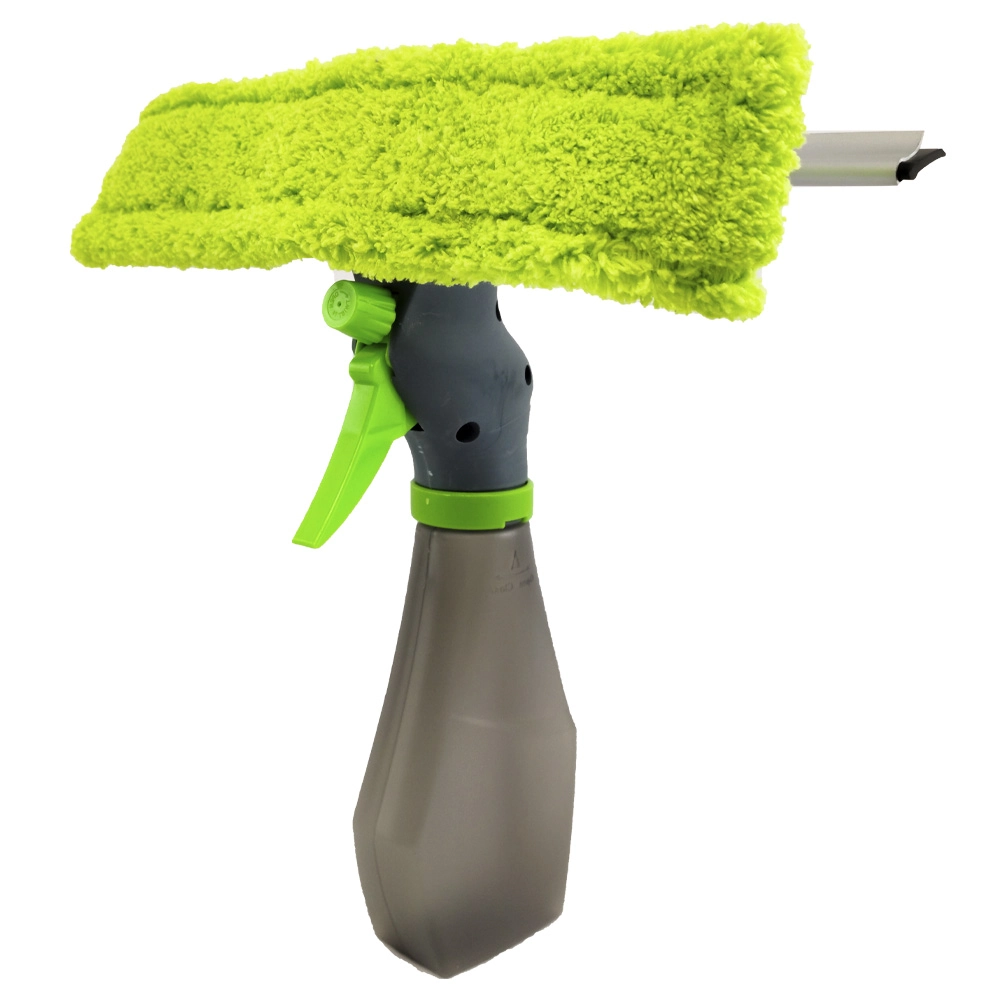 Rodo Mop Limpa Vidro 3 Em 1 Spray Borrifador Espelhos Janelas 250ml Microfibra
