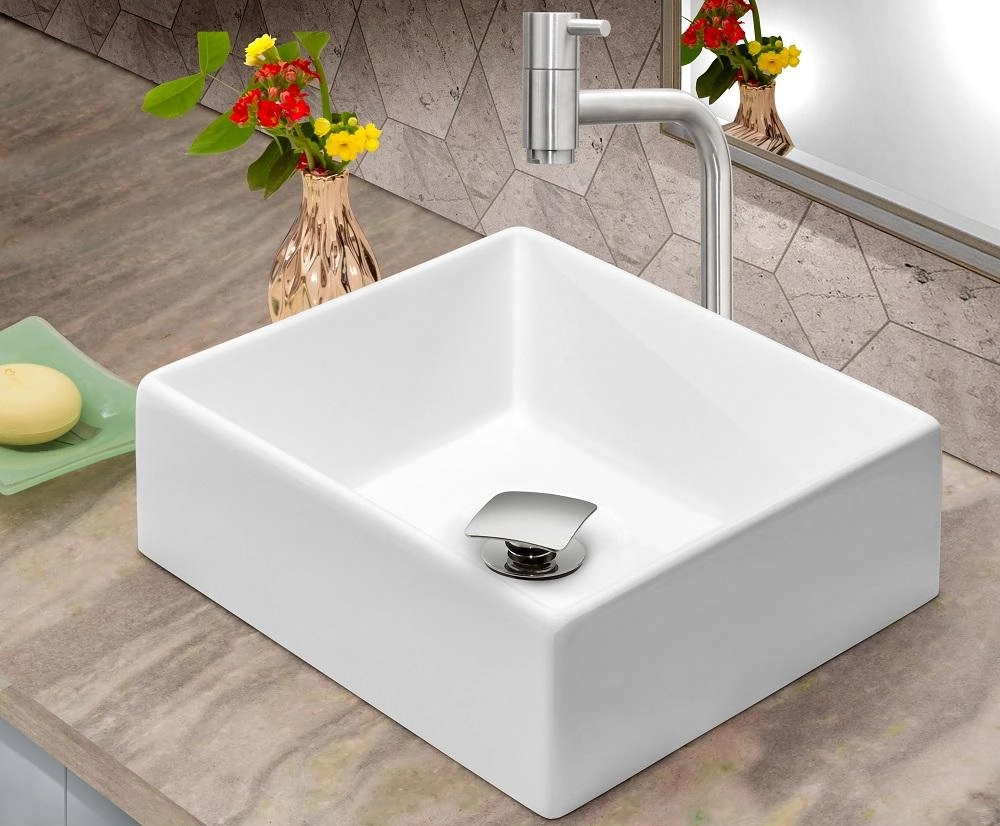 Kit Cuba Tulipa Sobrepor Com Torneira Inox E Valvula Click