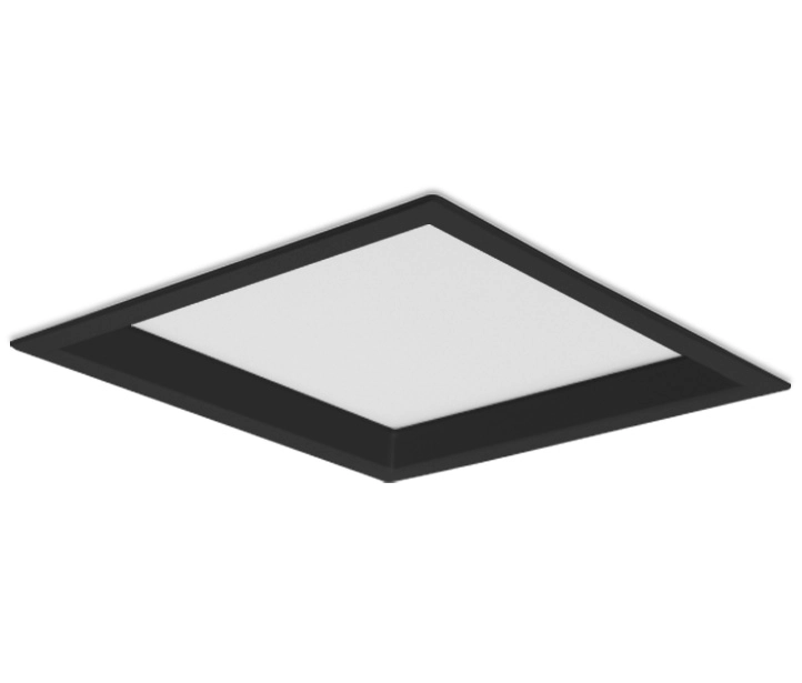 Kit 2 Painel Plafon Led Embutir Recuado 22w Branco Neutro 4000k Preto