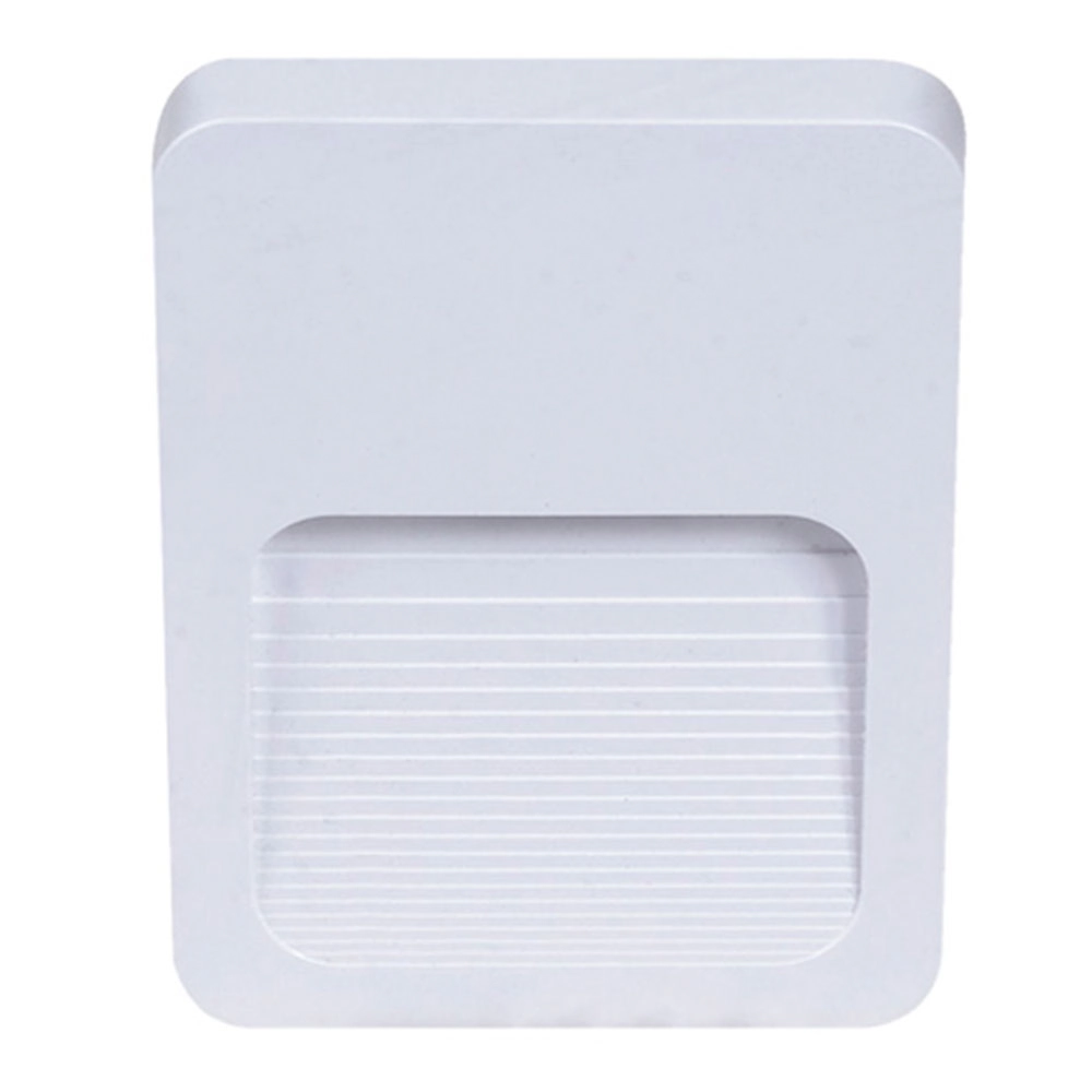 Kit 6 Balizador Fit 2w 3000k Bivolt Ip65 Branco Em Abs
