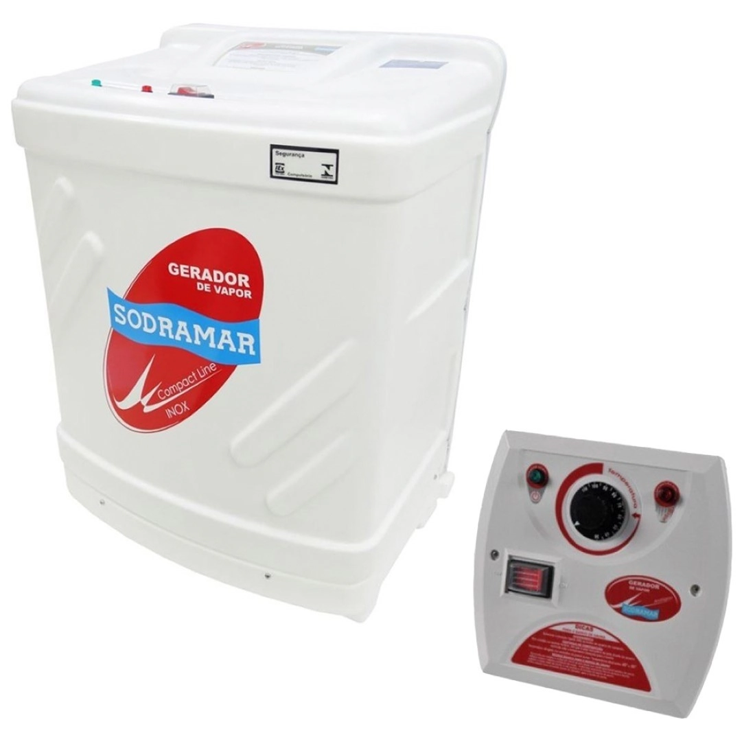 Kit Sauna Compact Line 9kw + Quadro Analógico Sodramar - 10m³ - 380v Trifásico