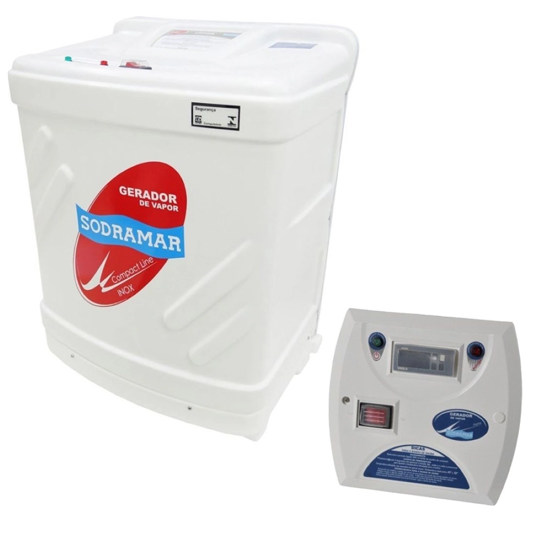 Kit Sauna A Vapor 15kw + Quadro Digital Sodramar - Até 25m³ - 220v Trifásico