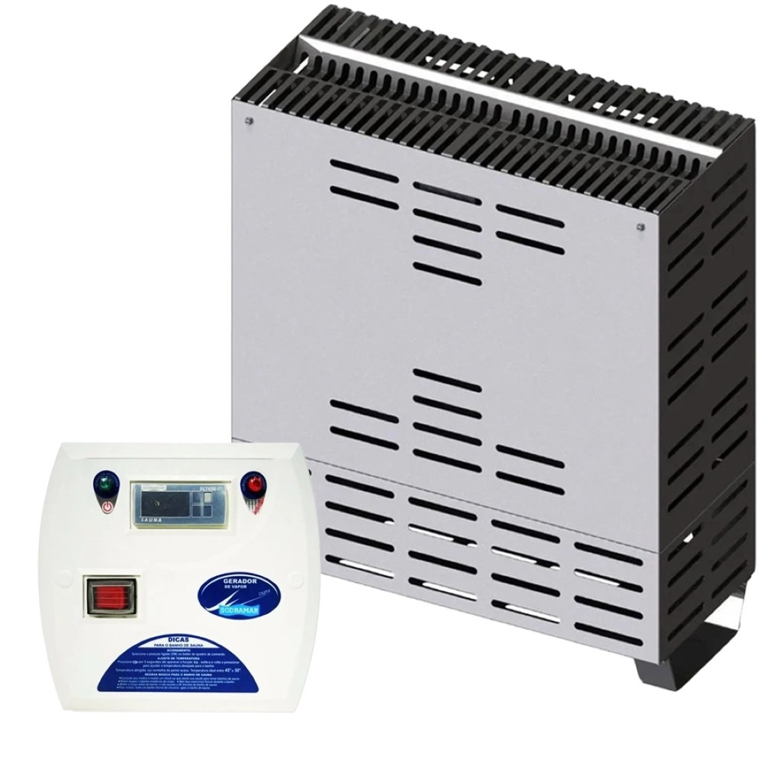 Sauna Seca 4kw Para Até 6m³ + Quadro Digital Sodramar