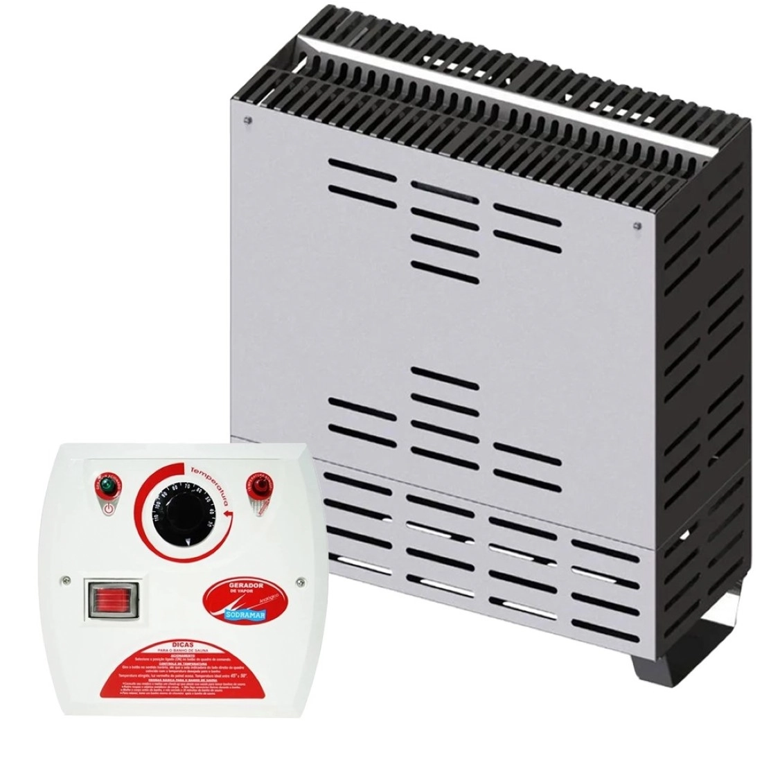 Sauna Seca 10kw Para Até 20m³ + Quadro Analógico Sodramar