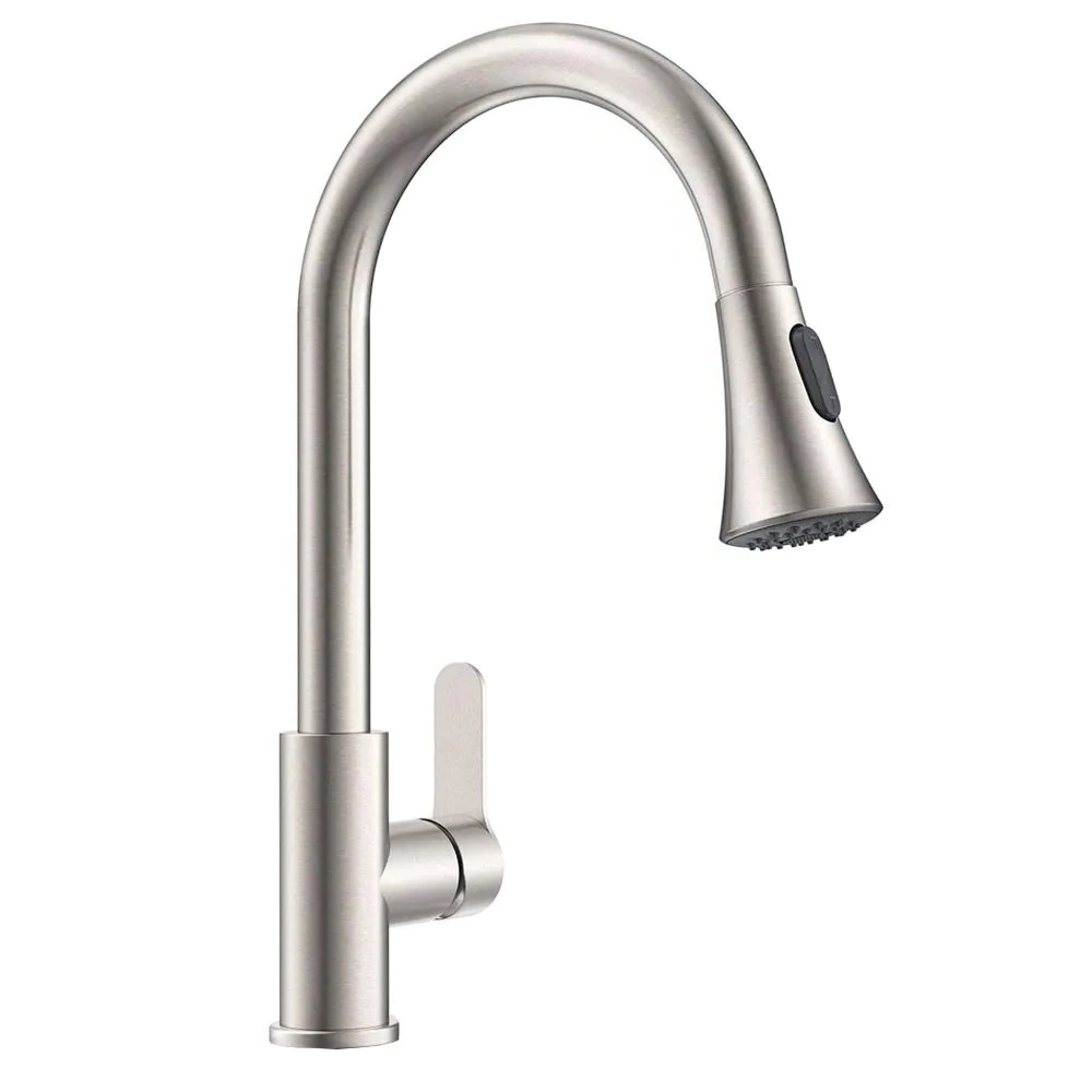 Torneira Goumet Pull Down Monocomando Bancada Cozinha Metal Escovado