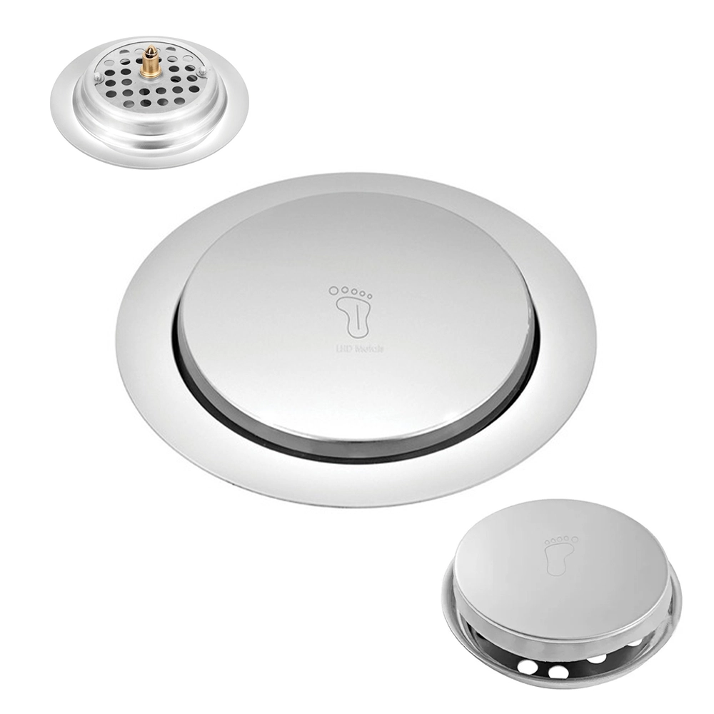 Ralo Click Inteligente 10x10 Inox Banheiro Casa Lavabo Redondo