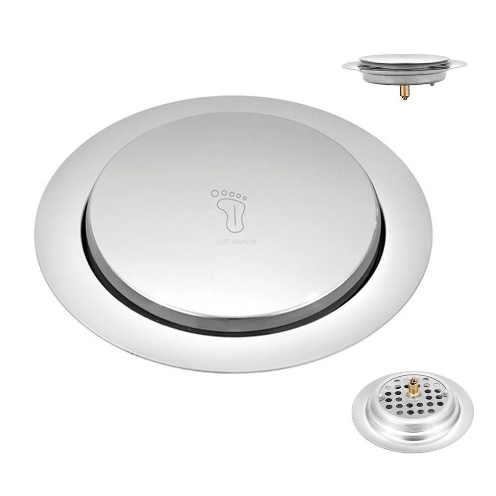 Ralo Click Inteligente Inox 10x10 Redondo Banheiro Lavabo