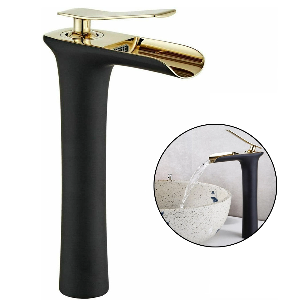 Torneira Cascata Luxo Monocomando Banheiro Misturador Quente Frio Bancada Cobre