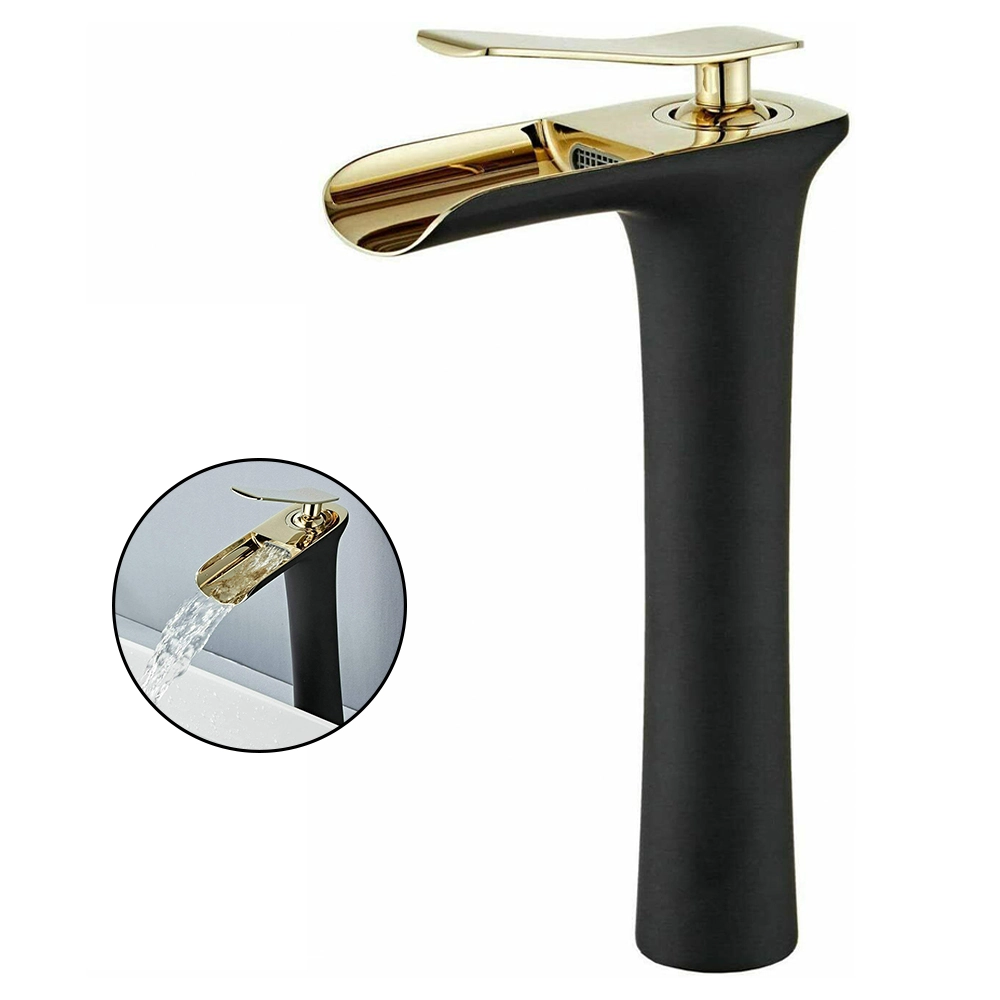 Torneira Cascata Luxo Banheiro Monocomando Misturador Quente Frio Bancada Cuba Cobre