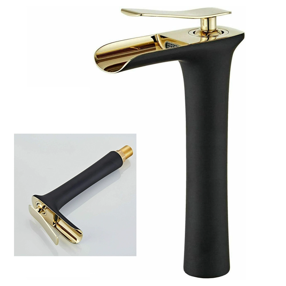 Torneira Cascata Luxo Monocomando Banheiro Cuba Misturador Quente Frio Bancada Cobre