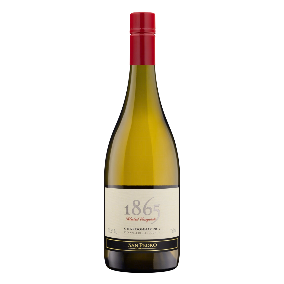 Vinho Chileno Branco Seco Selected Vineyards San Pedro 1865 Chardonnay Valle Del Elqui Garrafa 750ml