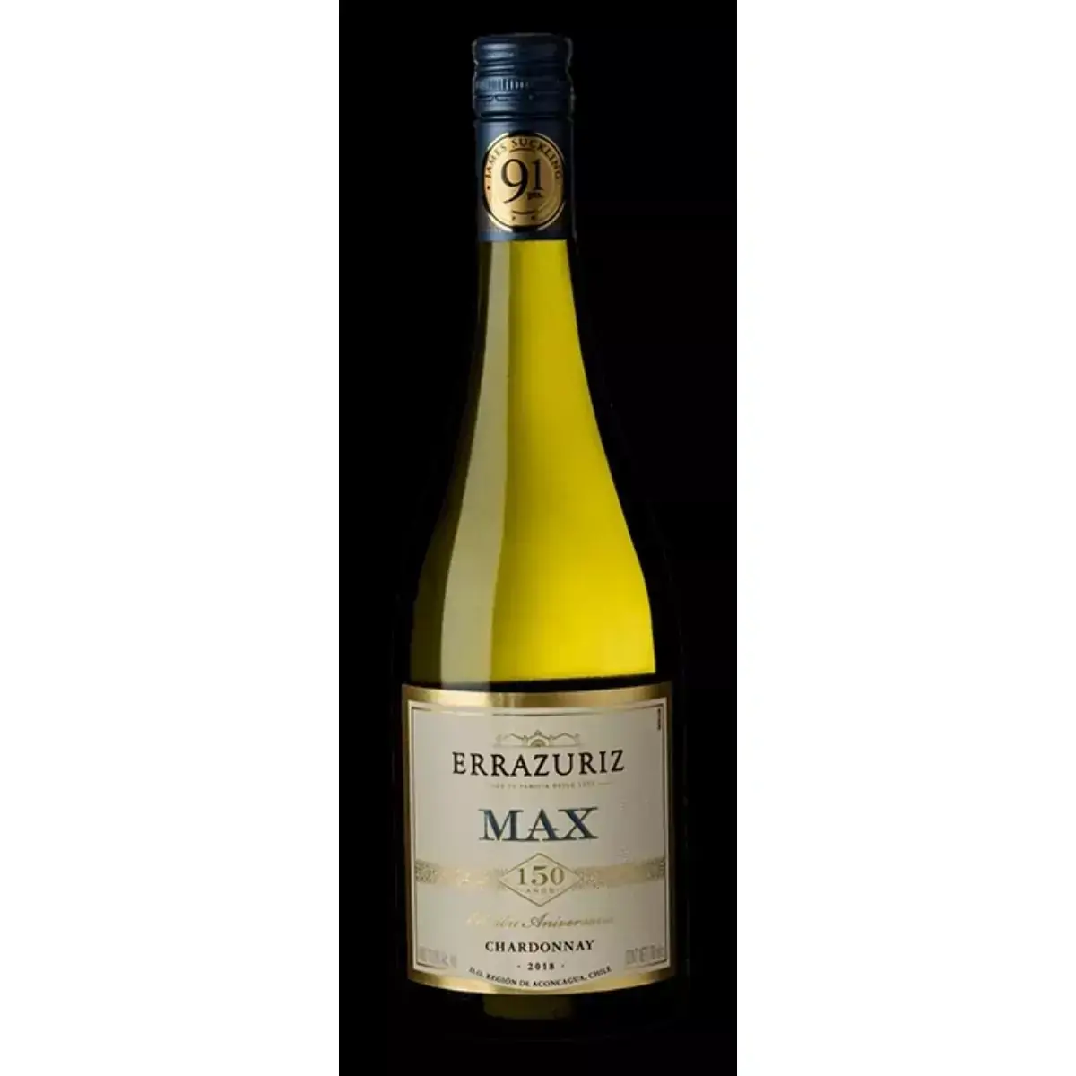 Vinho Chileno Branco ERRAZURIZ Chardonnay Max 150 Anos Garrafa 750ml