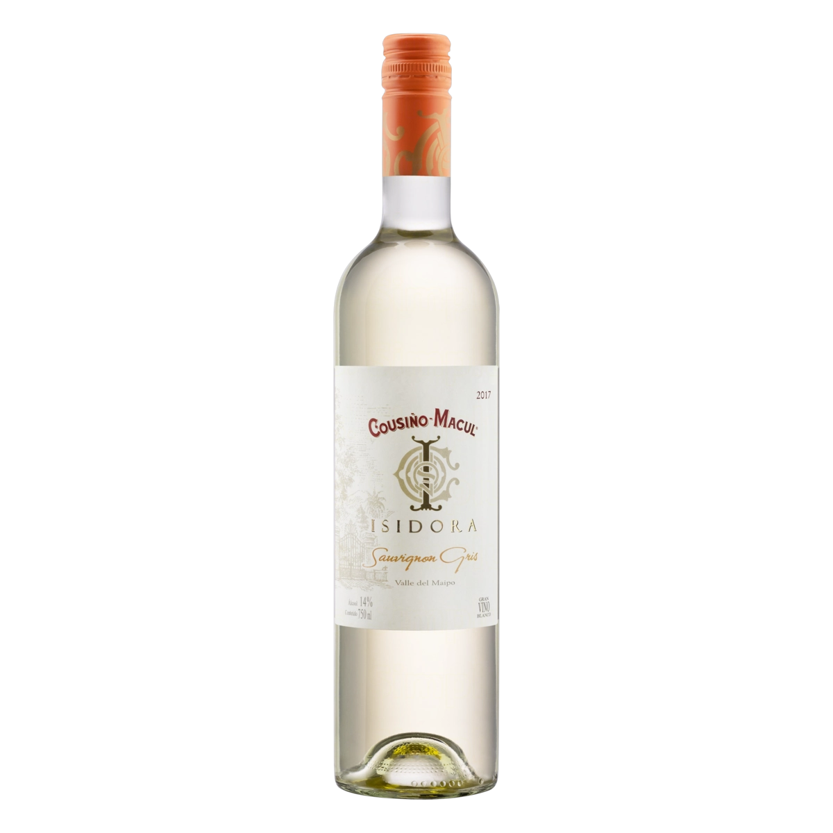 Vinho Chileno Branco Seco Cousiño Macul Isidora Sauvignon Gris Valle Del Maipo Garrafa 750ml