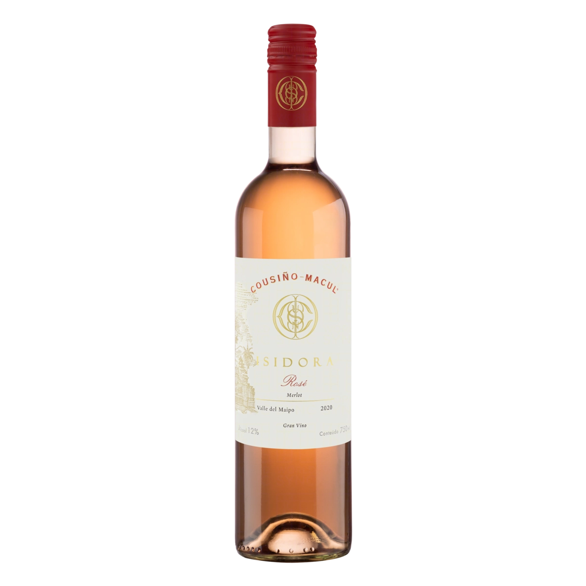 Vinho Chileno Rosé Seco Cousiño-Macul Isidora Merlot Valle del Maipo Garrafa 750ml