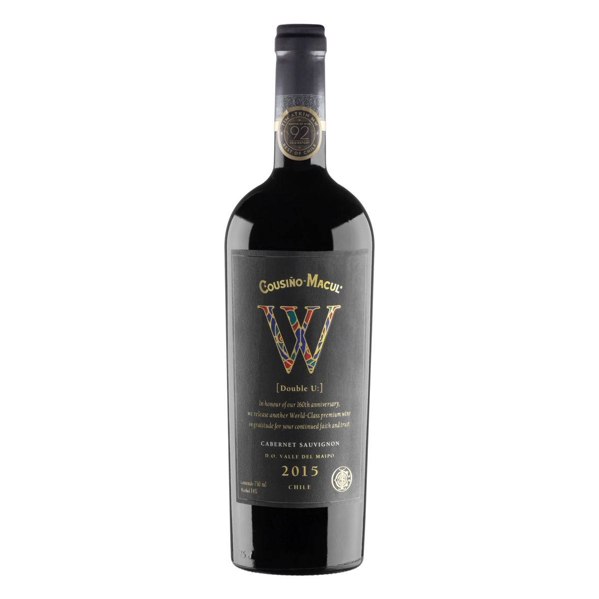 Vinho Chileno Tinto Seco Cousiño Macul W Cabernet Sauvignon Valle Del Maipo Garrafa 750ml