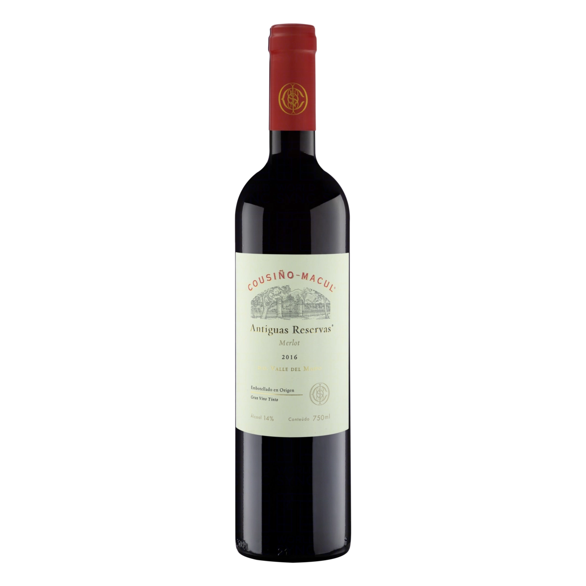 Vinho Chileno Tinto Seco Antiguas Reservas Cousiño-Macul Merlot Valle del Maipo Garrafa 750ml