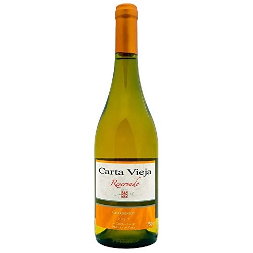 Vinho Chileno Branco Meio Seco Reservado Carta Vieja Chardonnay Central Valley Garrafa 750ml