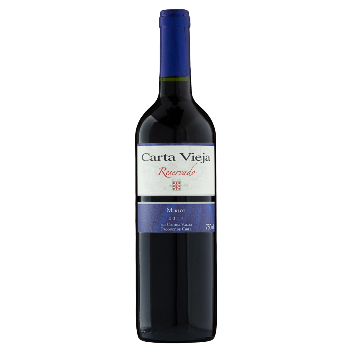 Vinho Chileno Tinto Seco Reservado Carta Vieja Merlot Central Valley Garrafa 750ml