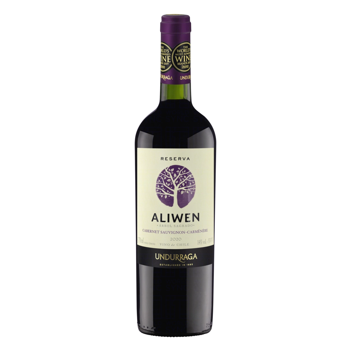 Vinho Chileno Tinto Seco Reserva Undurraga Aliwen Cabernet Sauvignon Carménère Valle De Rapel Garraf