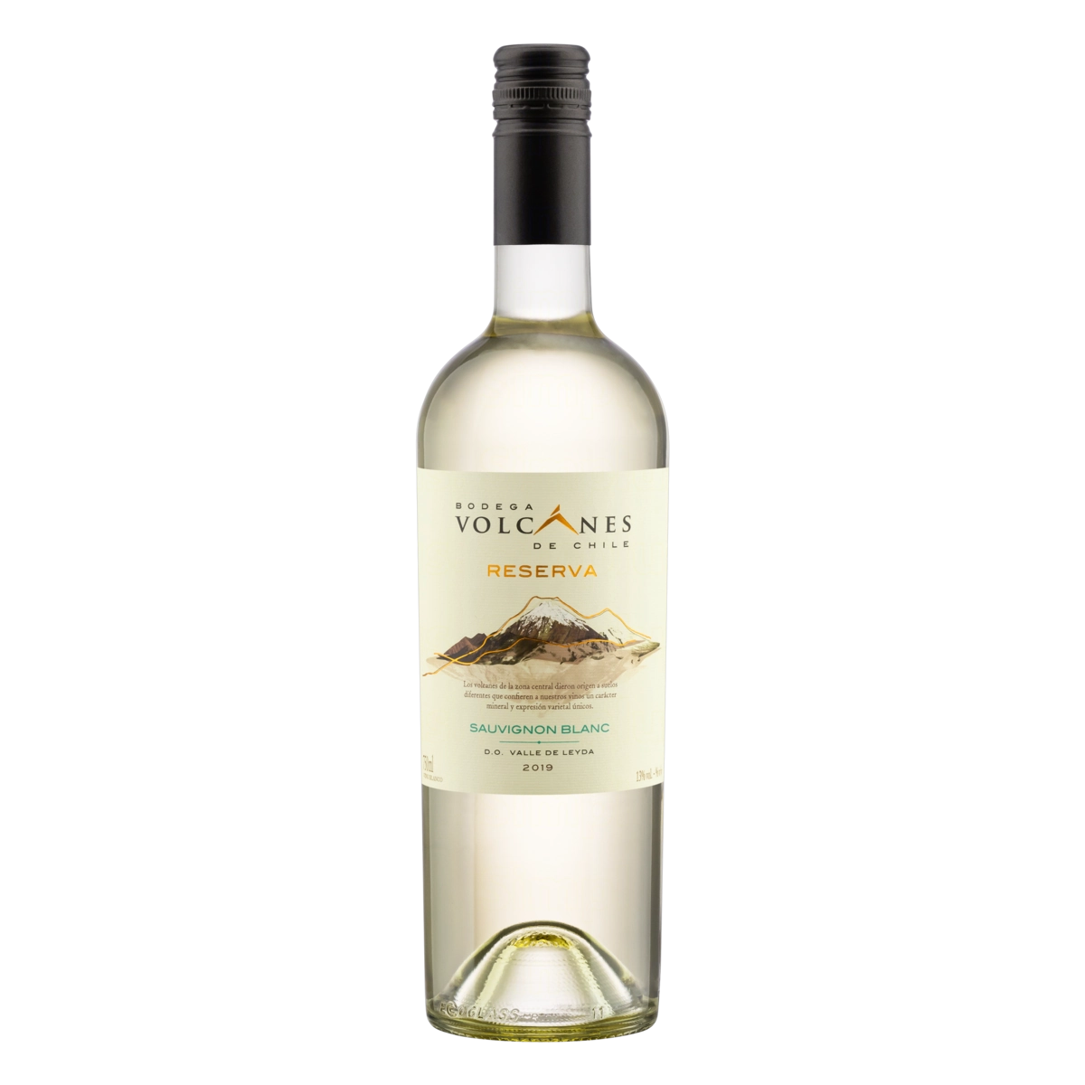Vinho Chileno Branco Seco Reserva Volcanes Sauvignon Blanc Valle De Leyda Garrafa 750ml