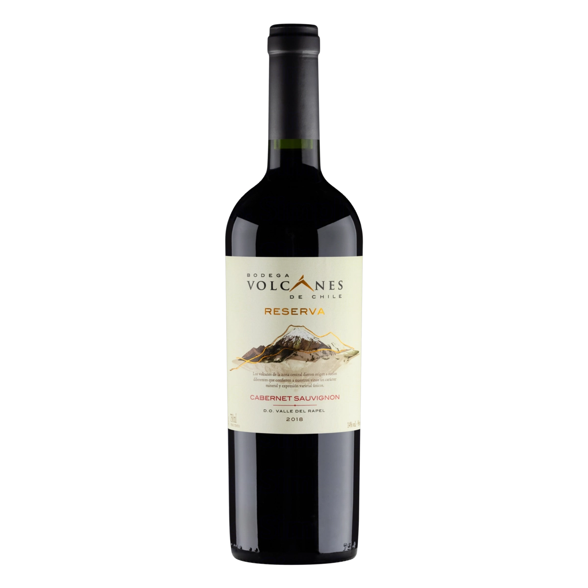 Vinho Chileno Tinto Seco Reserva Volcanes Cabernet Sauvignon Valle Del Rapel Garrafa 750ml