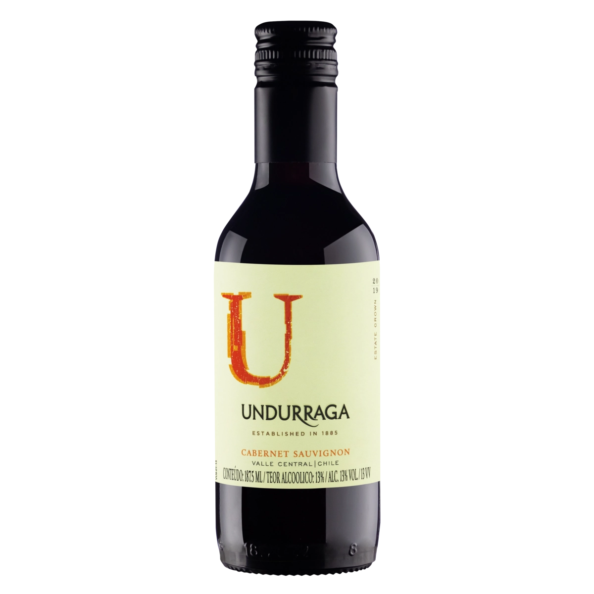 Vinho Chileno Tinto Seco Undurraga U Cabernet Sauvignon Valle Central Garrafa 187,5ml
