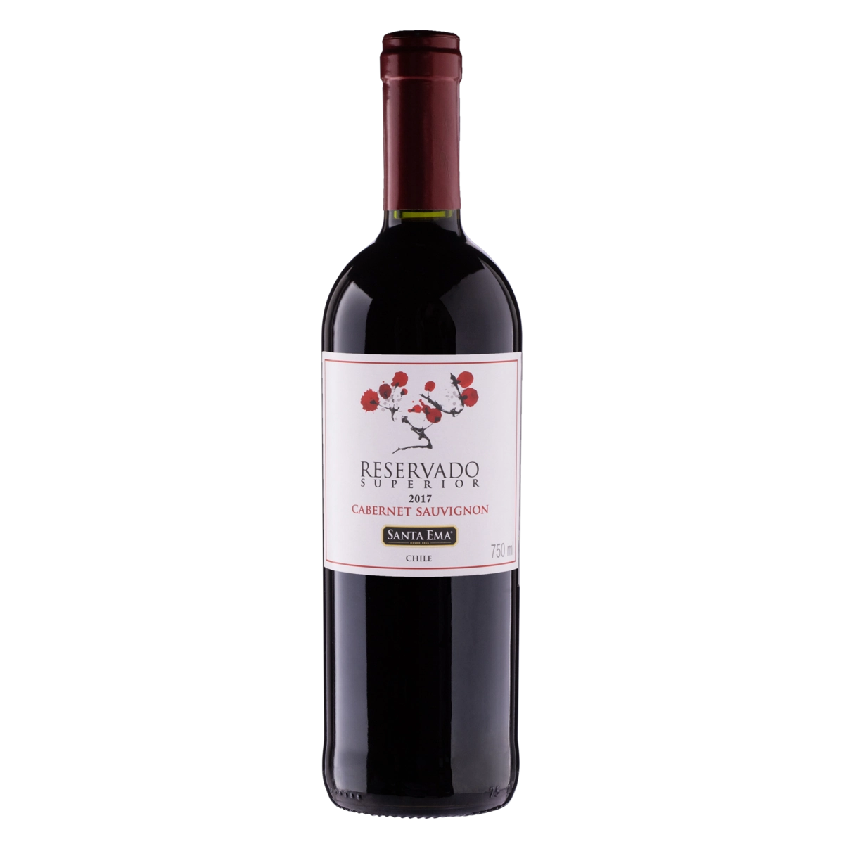 Vinho Chileno Tinto Meio Seco Reservado Santa Ema Cabernet Sauvignon Garrafa 750ml