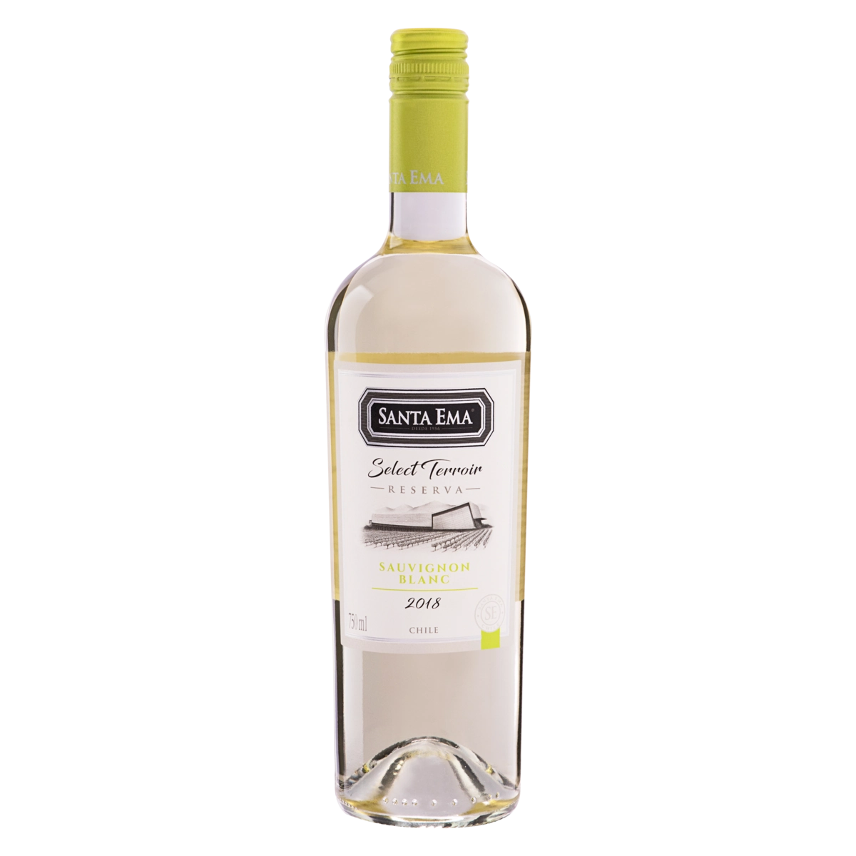 Vinho Chileno Branco Meio Seco Reserva Select Terroir Santa Ema Sauvignon Blanc Garrafa 750ml