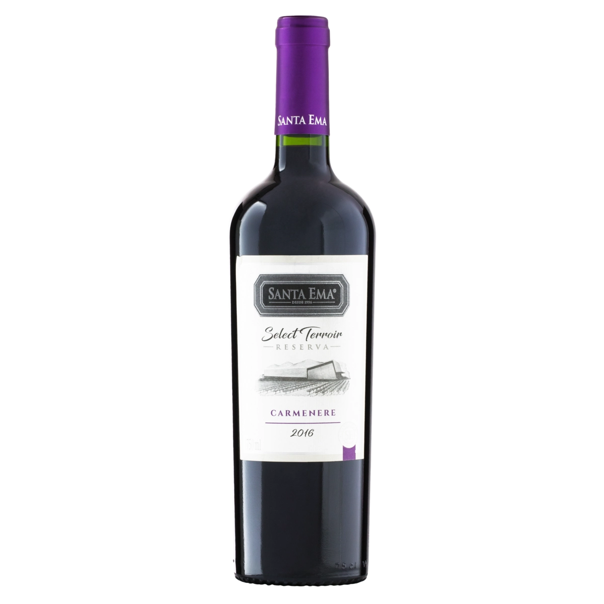 Vinho Chileno Tinto Meio Seco Reserva Select Terroir Santa Ema Carménère Garrafa 750ml