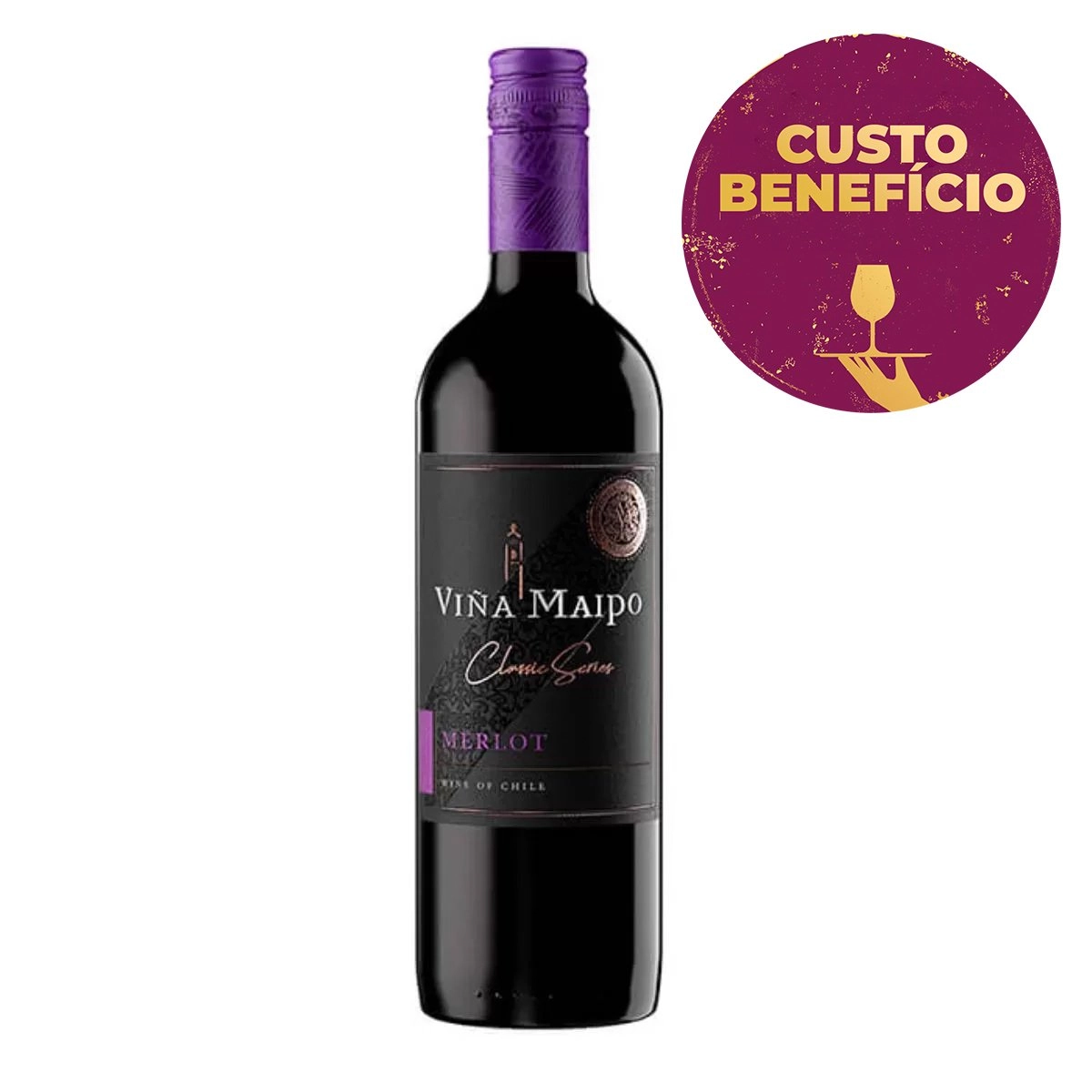 Vinho Chileno Tinto Merlot VINA MAIPO Garrafa 750ml