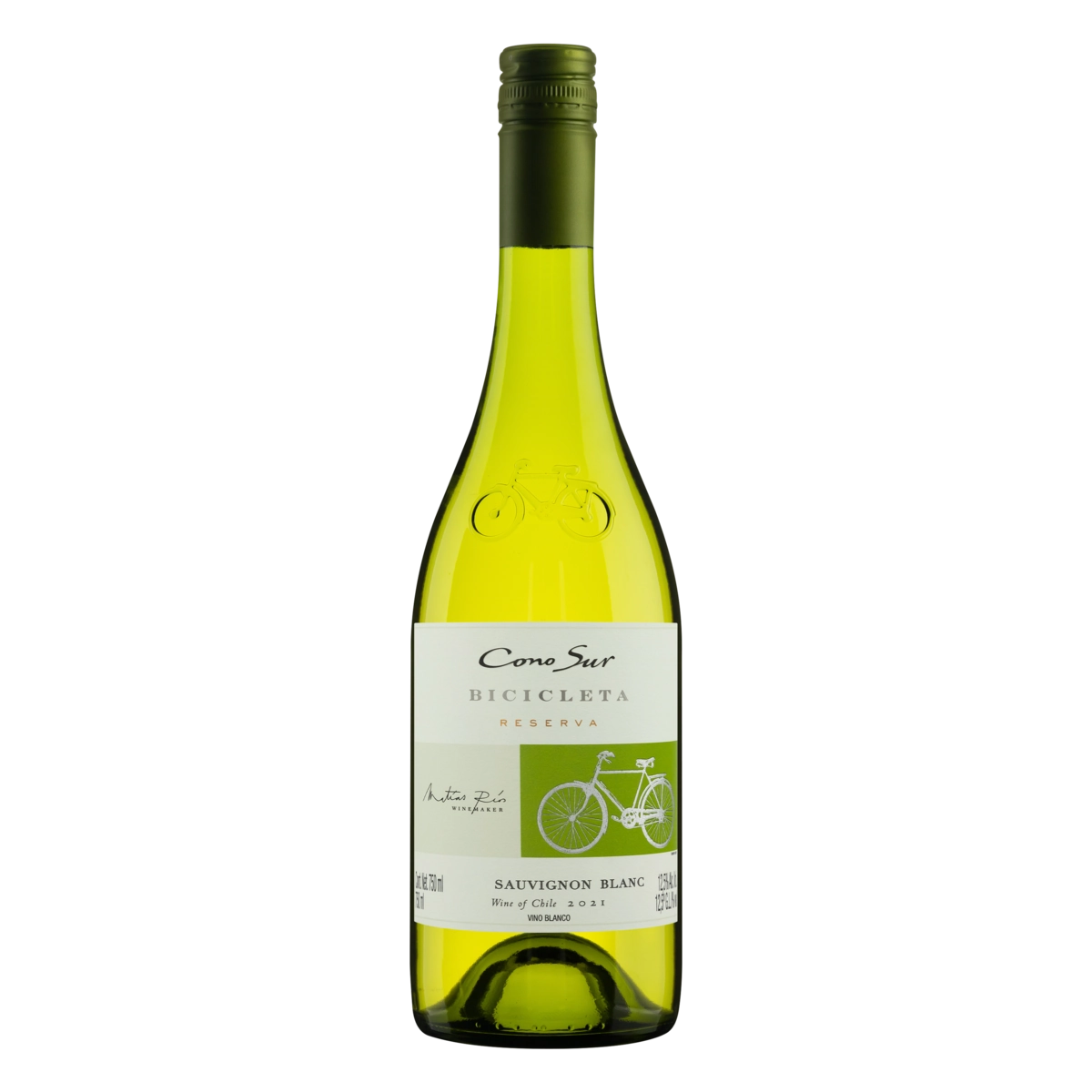 Vinho Chileno Branco Seco Reserva Bicicleta Cono Sur Sauvignon Blanc Valle Central Garrafa 750ml