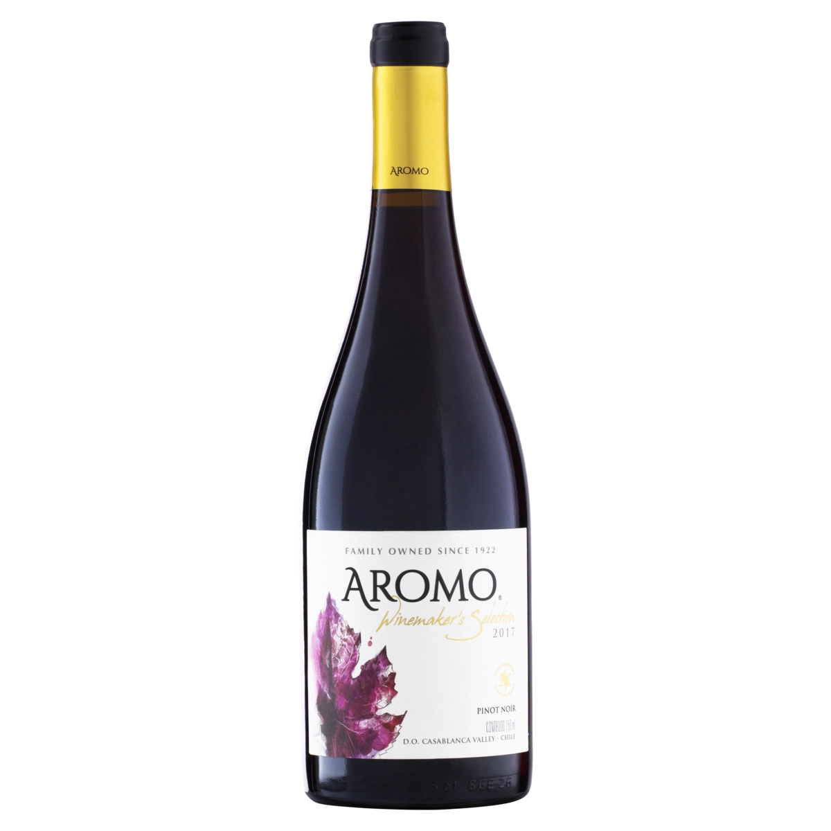 Vinho Chileno Tinto Seco Winemakers Selection Aromo Pinot Noir Casablanca Valley Garrafa 750ml