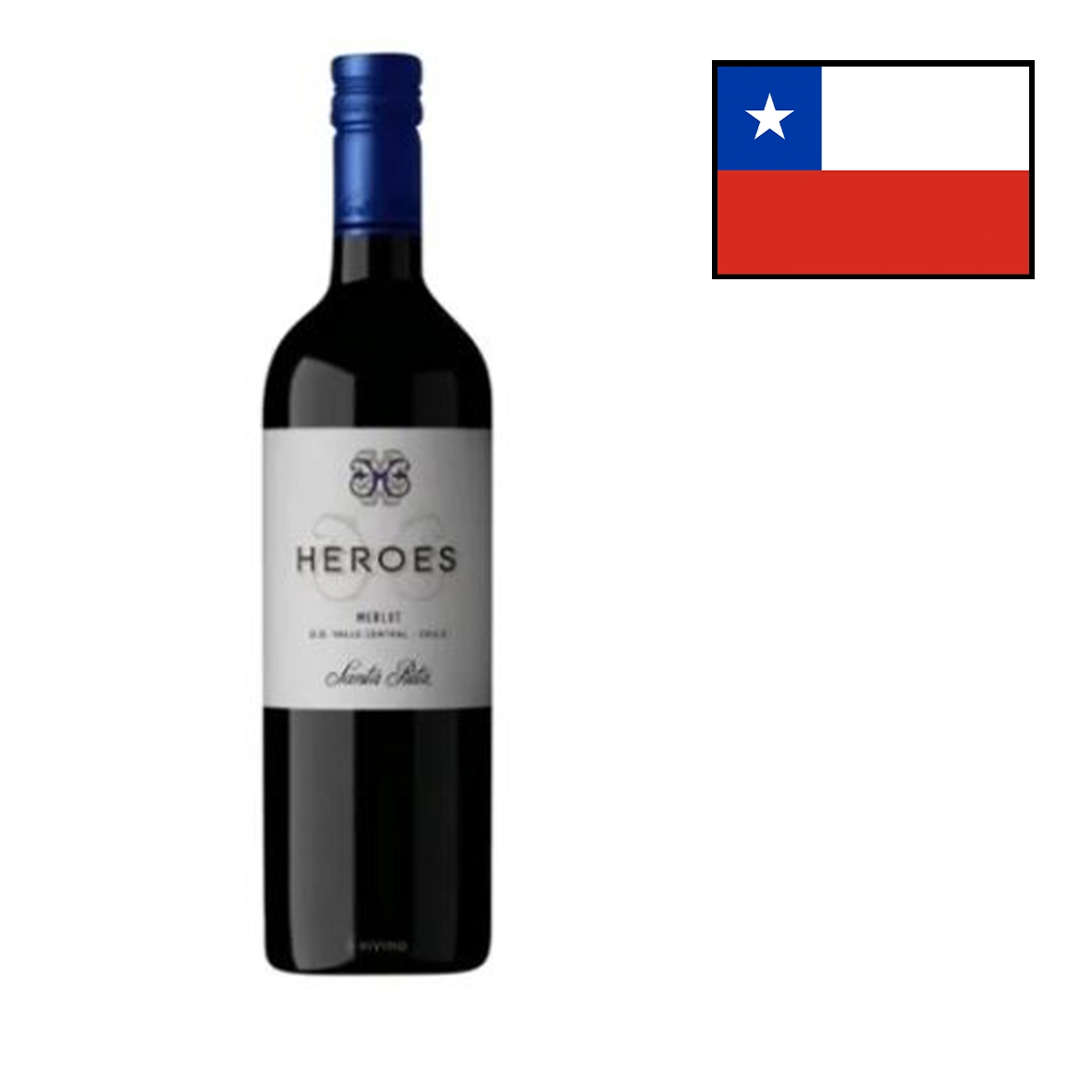 VINHO CHILENO SANTA RITA HEROES MERLOT 750ML