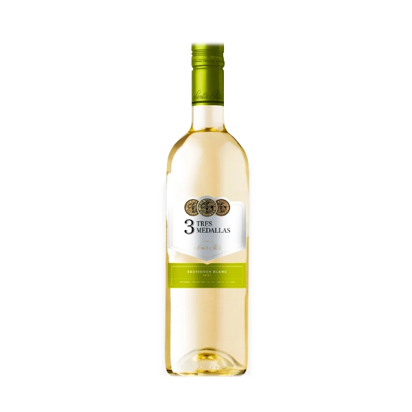 Vinho Chileno Branco TRES MEDALLAS Sauvignon Blanc Garrafa 750ml