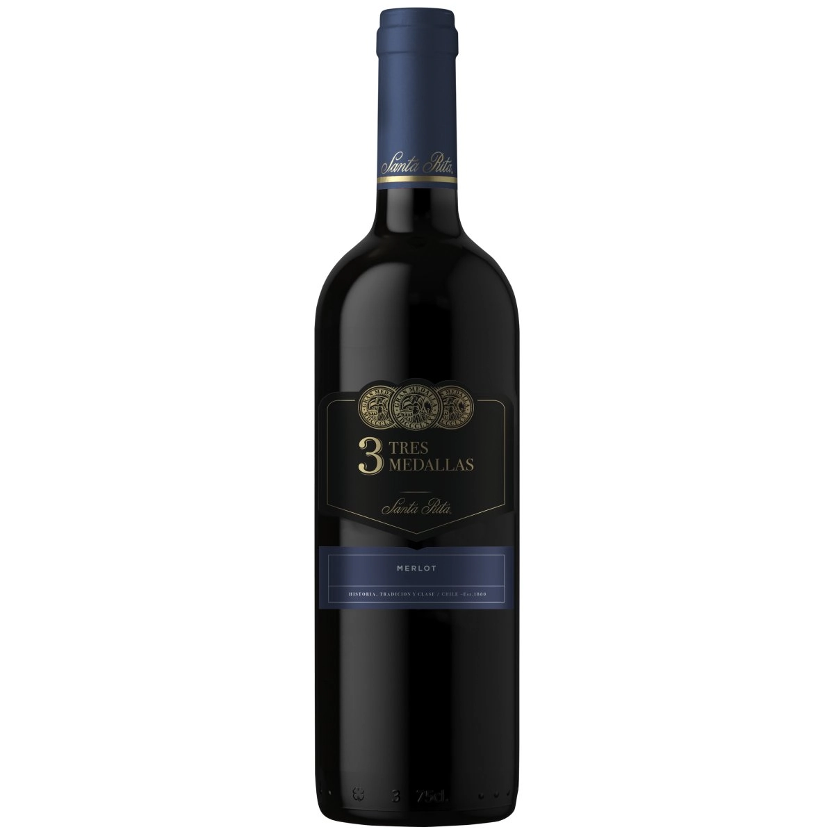 Vinho Chileno Tinto TRES MEDALLAS Merlot garrafa 750ml
