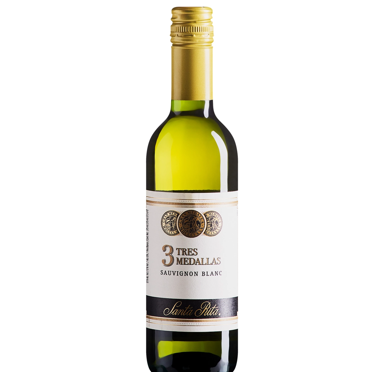 Vinho Chileno Branco TRES MEDALLAS Sauvignon Blanc Garrafa 375ml