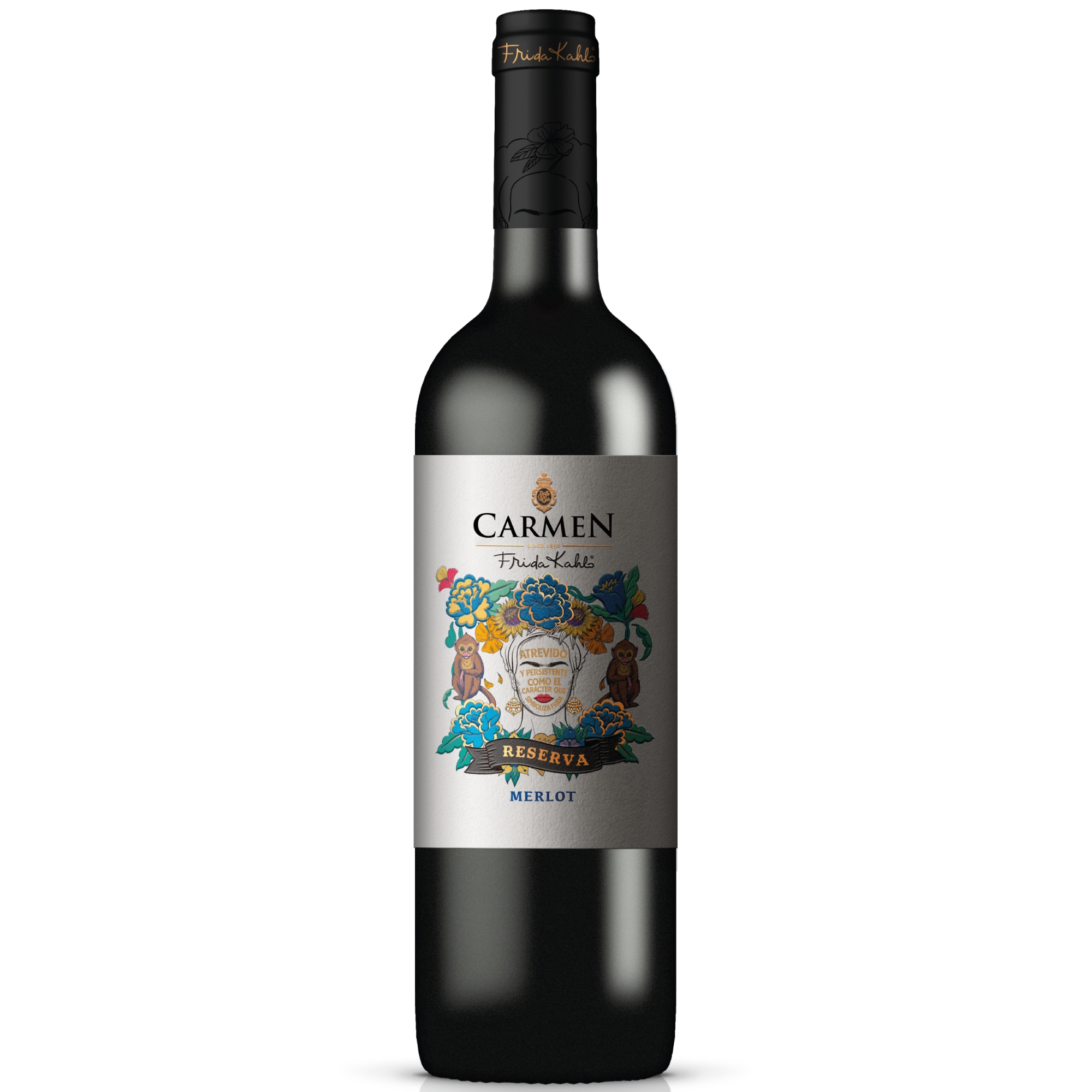 Vinho Chileno Tinto Meio Seco Reserva Frida Kahlo Carmen Merlot Valle Central Buin Garrafa 750ml