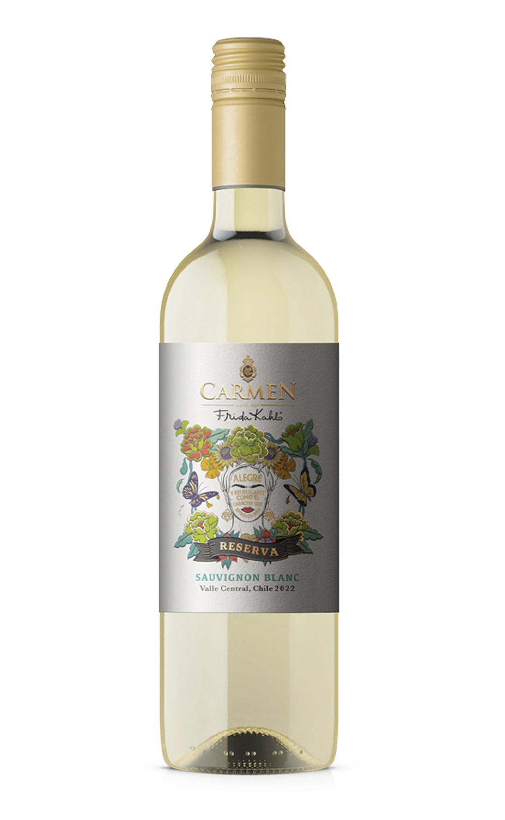 Vinho Chileno Branco Seco Reserva Frida Kahlo Carmen Sauvignon Blanc Valle Central Buin Garrafa 750m