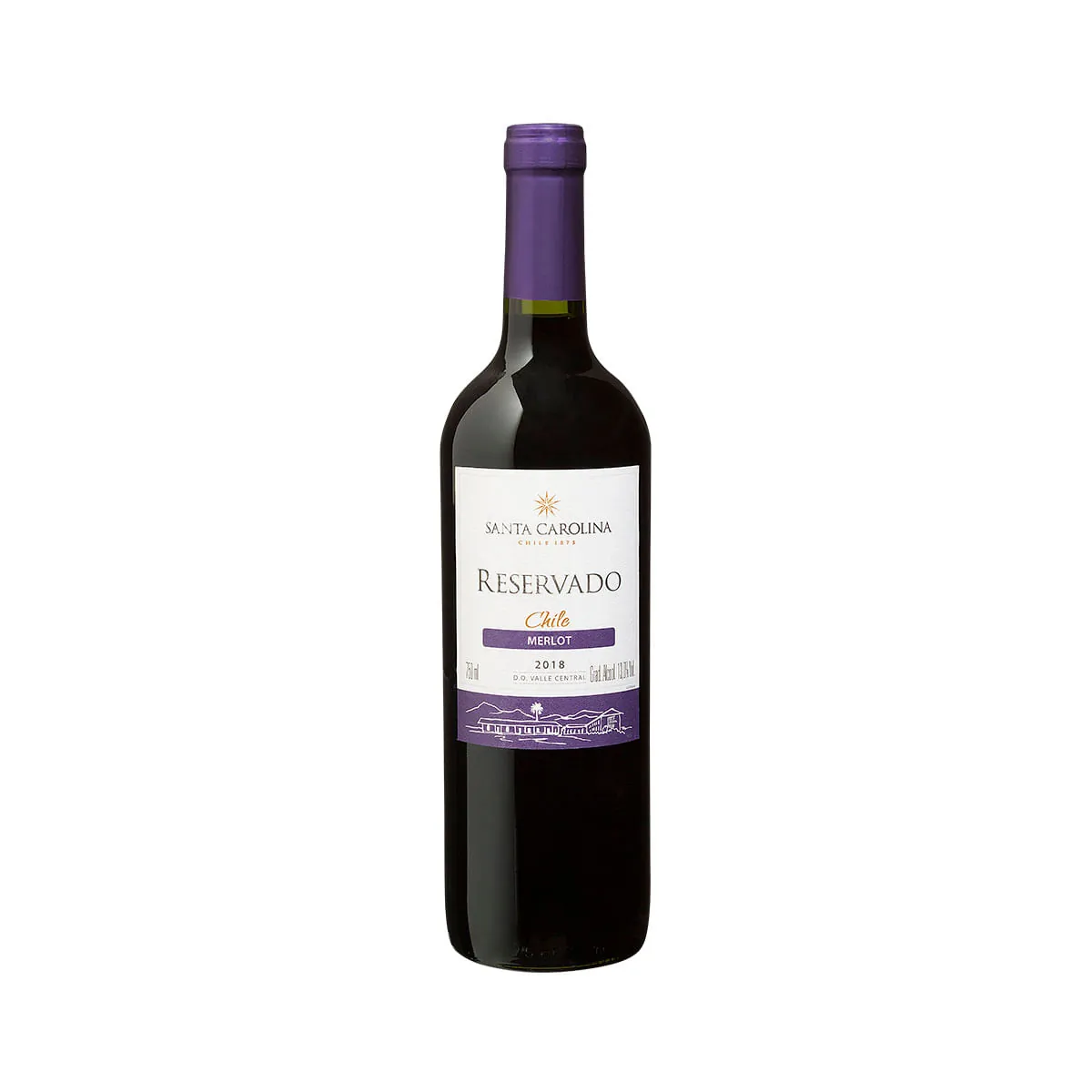 Vinho Chileno Tinto Merlot SANTA CAROLINA Reservado Garrafa 750ml