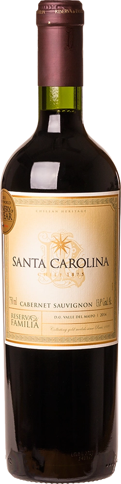 Vinho Chileno Tinto Cabernet Sauvignon Reserva de Família SANTA CAROLINA Garrafa 750ml