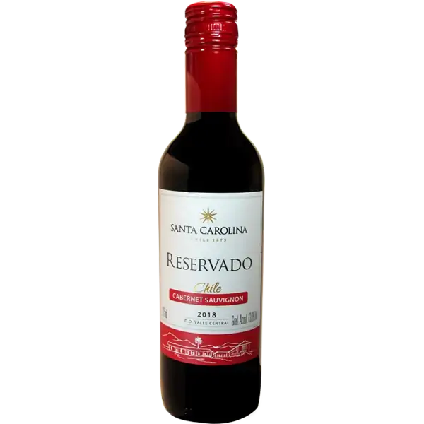 Vinho Chileno Tinto Seco Reserva Santa Carolina Cabernet Sauvignon Valle De Colchagua Garrafa 375ml